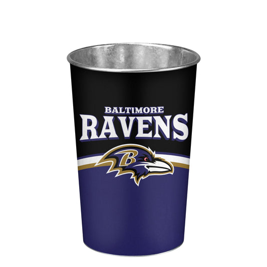 Baltimore Ravens NFL Team Stripe Waste Basket